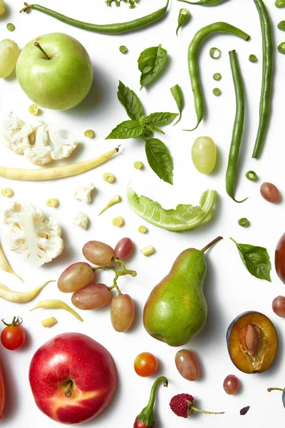 Фрукты и овощи для питания здоровой пищи — стоковое фото