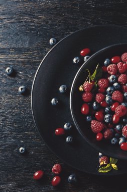 yaz meyve siyah ahşap tablo