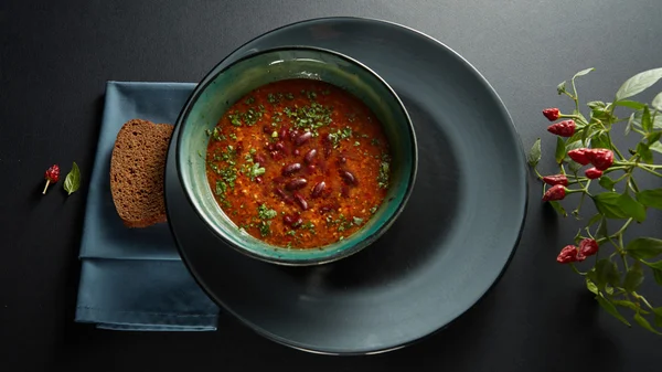 Zuppa di fagioli rossi fatti in casa — Foto Stock
