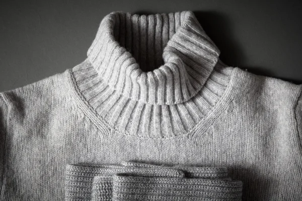 Texture del maglione grigio — Foto Stock