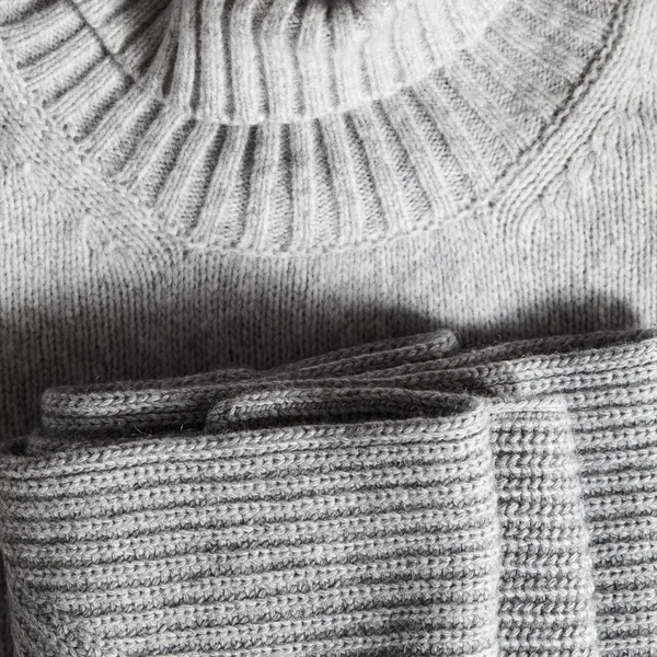 Υφή του γκρι πουλόβερ — Φωτογραφία Αρχείου