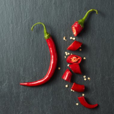 Chopped red chilli pepper clipart