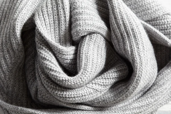 Elegant gray knitted cotton fabric texture — Stockfoto