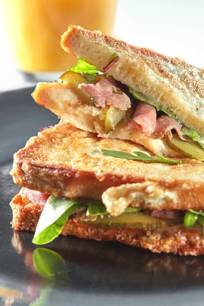 Clubhouse sandwich closeup — Stock Photo, Image