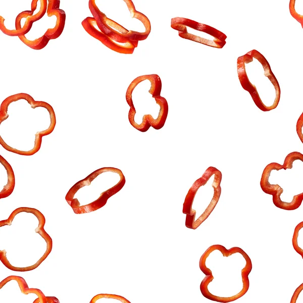Sliced paprika seamless pattern — Stockfoto