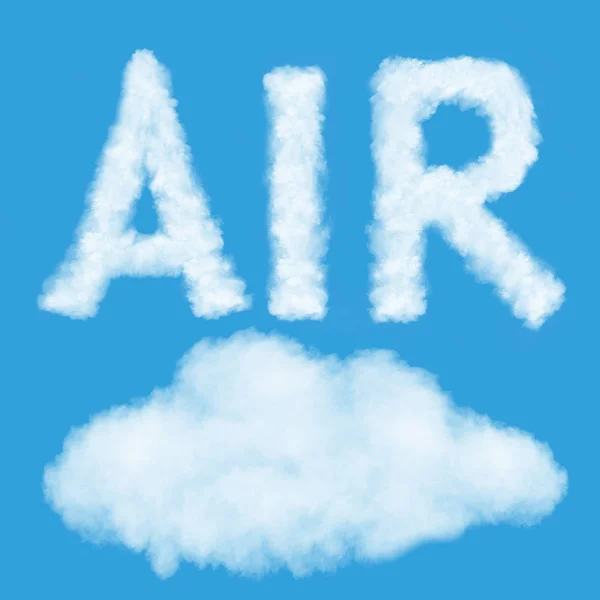 Slovo cloud vzduchu — Stock fotografie