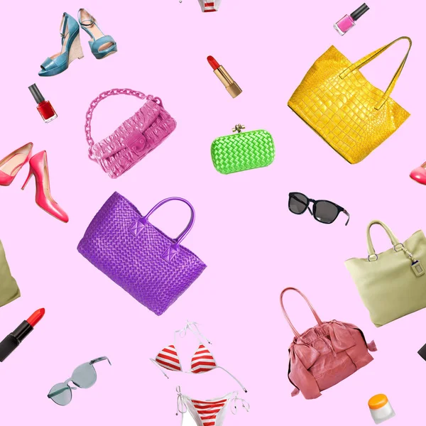 Collection collage of womens accessories — Stock Photo, Image