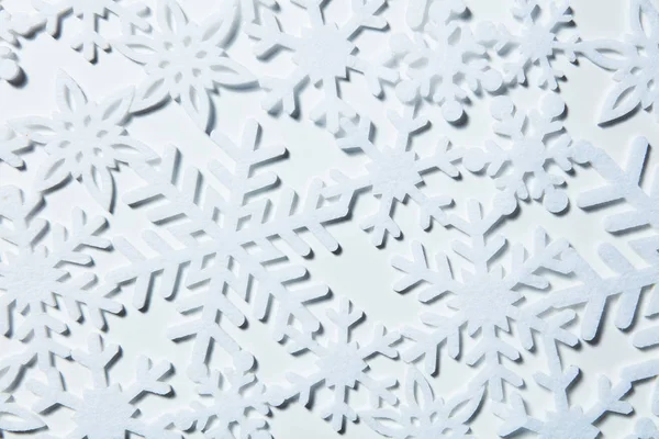 Diversi fiocchi di neve bianchi — Foto Stock