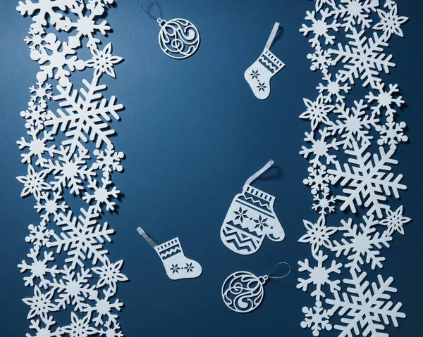 Christmas decoration on blue — Stock Photo, Image