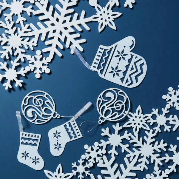 Decoración de Navidad en azul — Foto de Stock