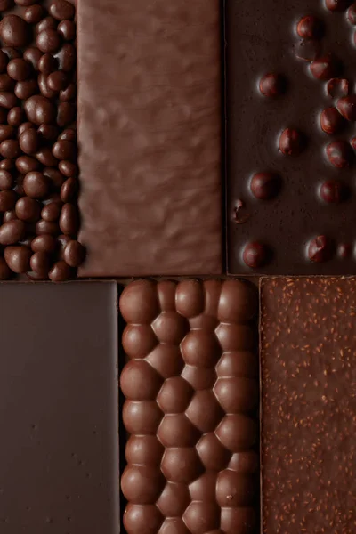 Textuur van verschillende chocolade — Stockfoto