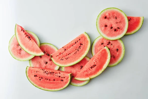 Många skivor vattenmelon — Stockfoto
