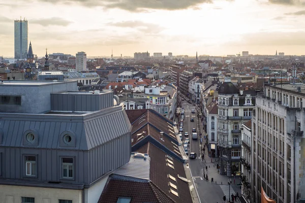 Flygfoto över Brussel stadsbilden — Stockfoto