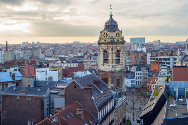 Vista aérea da paisagem urbana de Brussel — Fotografia de Stock