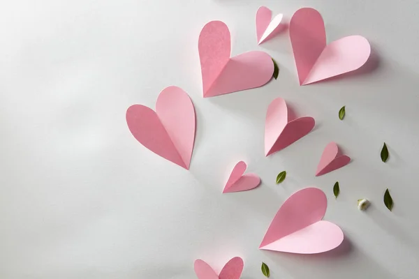 Hearts and leaves pattern — Stock Photo, Image