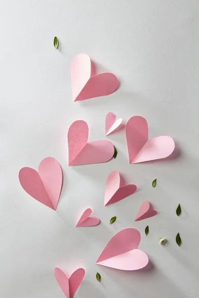 Hearts and leaves pattern — Stock Photo, Image