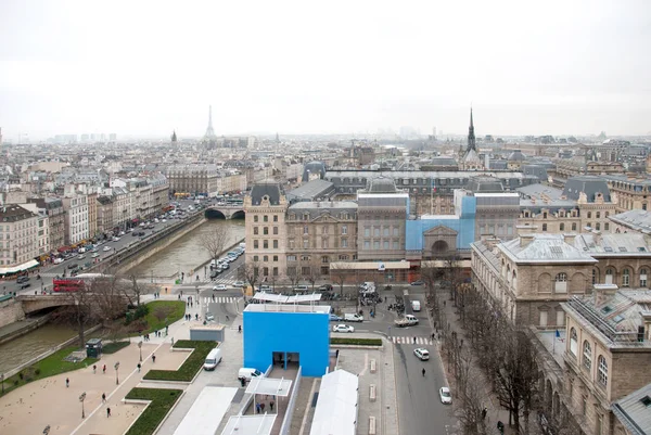 Notre Dame üstten görüntülemek — Stok fotoğraf