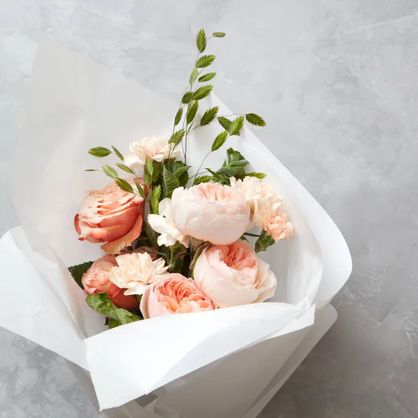 Beautiful peonies bouquet — Stock Photo, Image