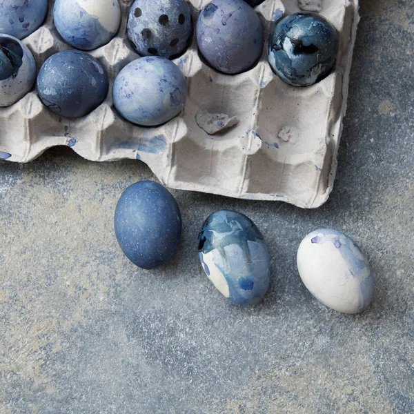 Blue easter eggs — Stock Photo, Image