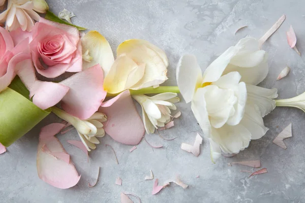 Válogatott a szép virágok és szirmok — Stock Fotó