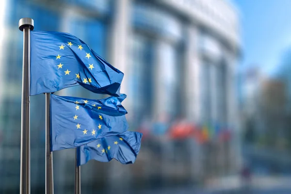 Drapeaux de l'Union européenne — Photo