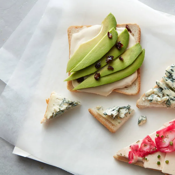 Diferentes tipos de sándwiches — Foto de Stock