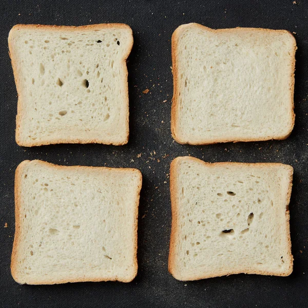 Delicious toasts of bread — Stock Photo, Image