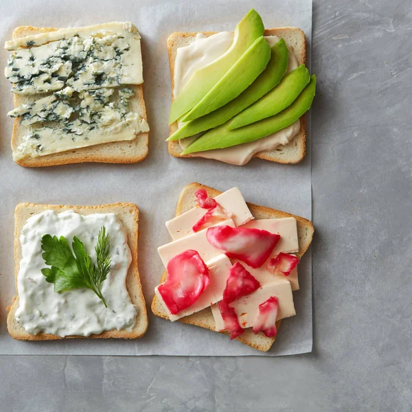 Different kinds of sandwiches — Stock Photo, Image