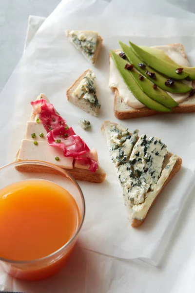 Set of different kinds of sandwiches — Stock Photo, Image