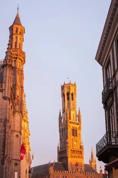 Antique belfry in Bruges — Stock Photo, Image