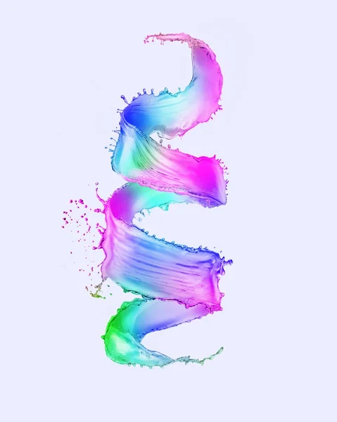 Разноцветный всплеск спиральной формы — стоковое фото
