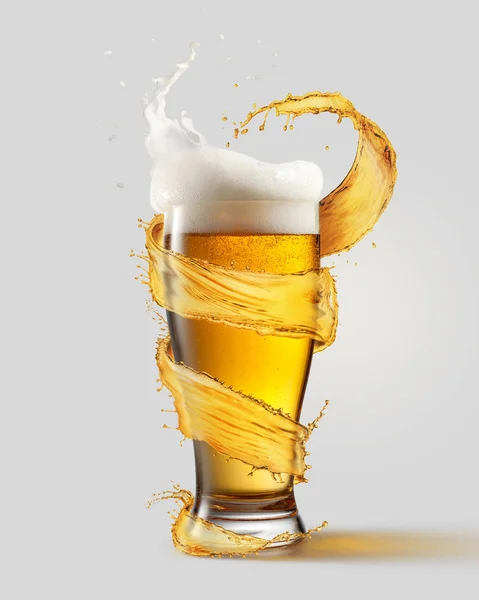 Cold beer with foam — Stock Photo, Image