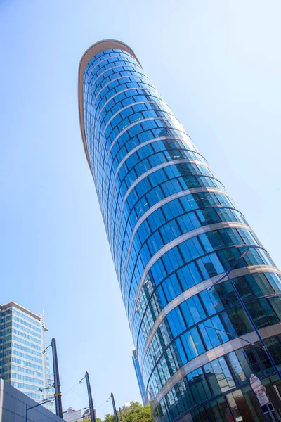 Moderna Oval Glas Kontorsbyggnad Bryssel Belgien — Stockfoto