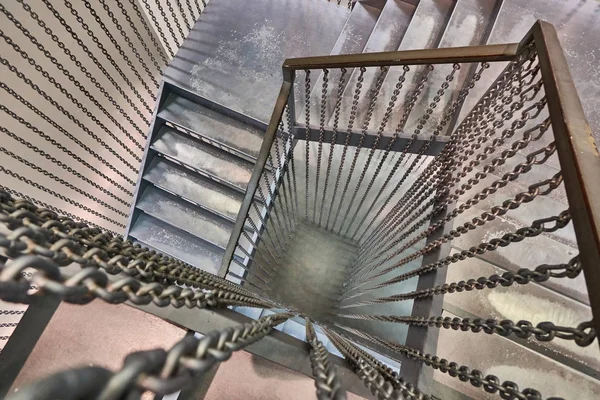 Metall Wendeltreppe Vintage Stil Draufsicht — Stockfoto