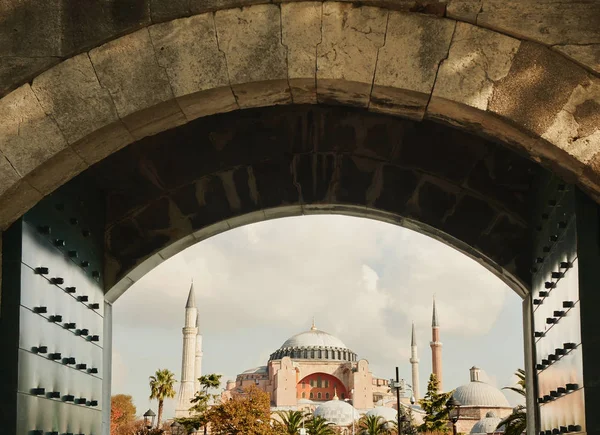 Vista Mezquita Santa Sofía Entrada Mezquita Suleymaniye Estambul Turquía — Foto de Stock
