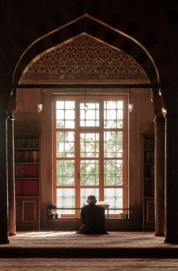 Türk Müslüman erkek Sultanahmet Camii Camii Istanbul, Türkiye'de yapılan dua