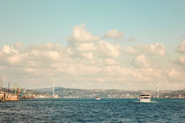 panoramik güzel bir şehir ve Marmara Denizi, Istanbul, Türkiye