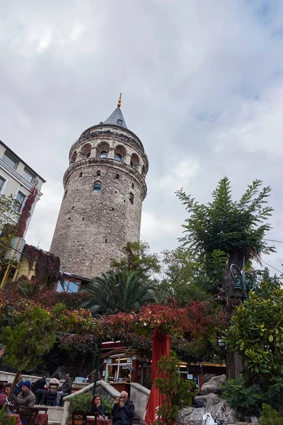 Beyoglu District Architecture Historique Tour Galata Monument Médiéval Istanbul Turquie — Photo