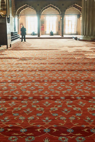 Muçulmanos Turcos Rezam Mesquita Sultanahmet Mesquita Azul Istambul Turquia — Fotografia de Stock