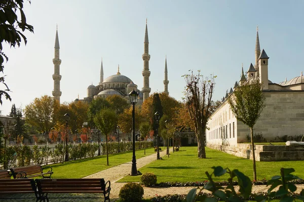 Sultanahmet Park Blue Mosque View Estambul Turquía — Foto de Stock