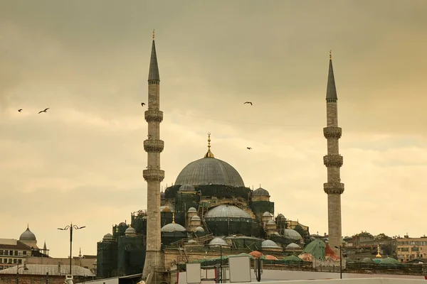 Asombrosa Arquitectura Antigua Mezquita Azul Estambul Turquía — Foto de Stock