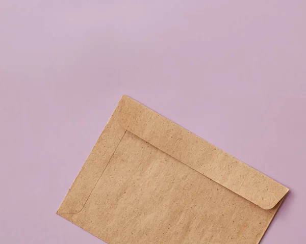 Hochzeit Geburtstag Oder Valentinstag Bastelpapier Umschlag Mit Kopierraum Auf Rosa — Stockfoto