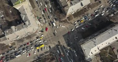 Kiev cityscape, Ukrayna, güneşli bir hava görünümünü