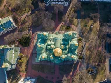 St. Sophia Katedrali, Unesco Dünya Mirası, Kiev City, Ukrayna Hava görünümünü
