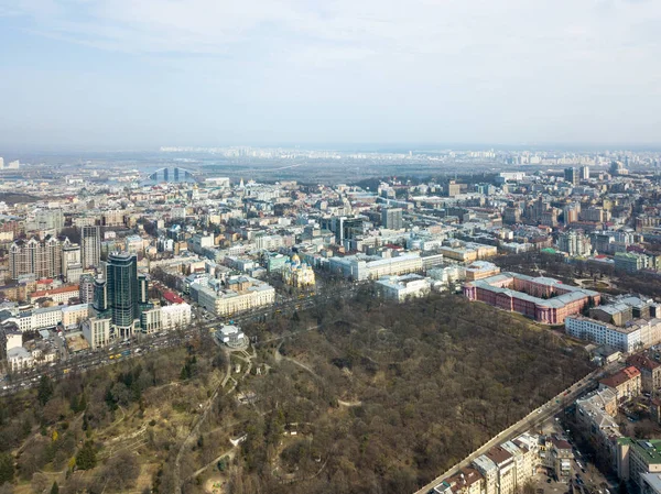 Κίεβο Ουκρανία Απριλίου 2018 Αεροφωτογραφία Του Βοτανικού Κήπου Και Εθνικό — Φωτογραφία Αρχείου