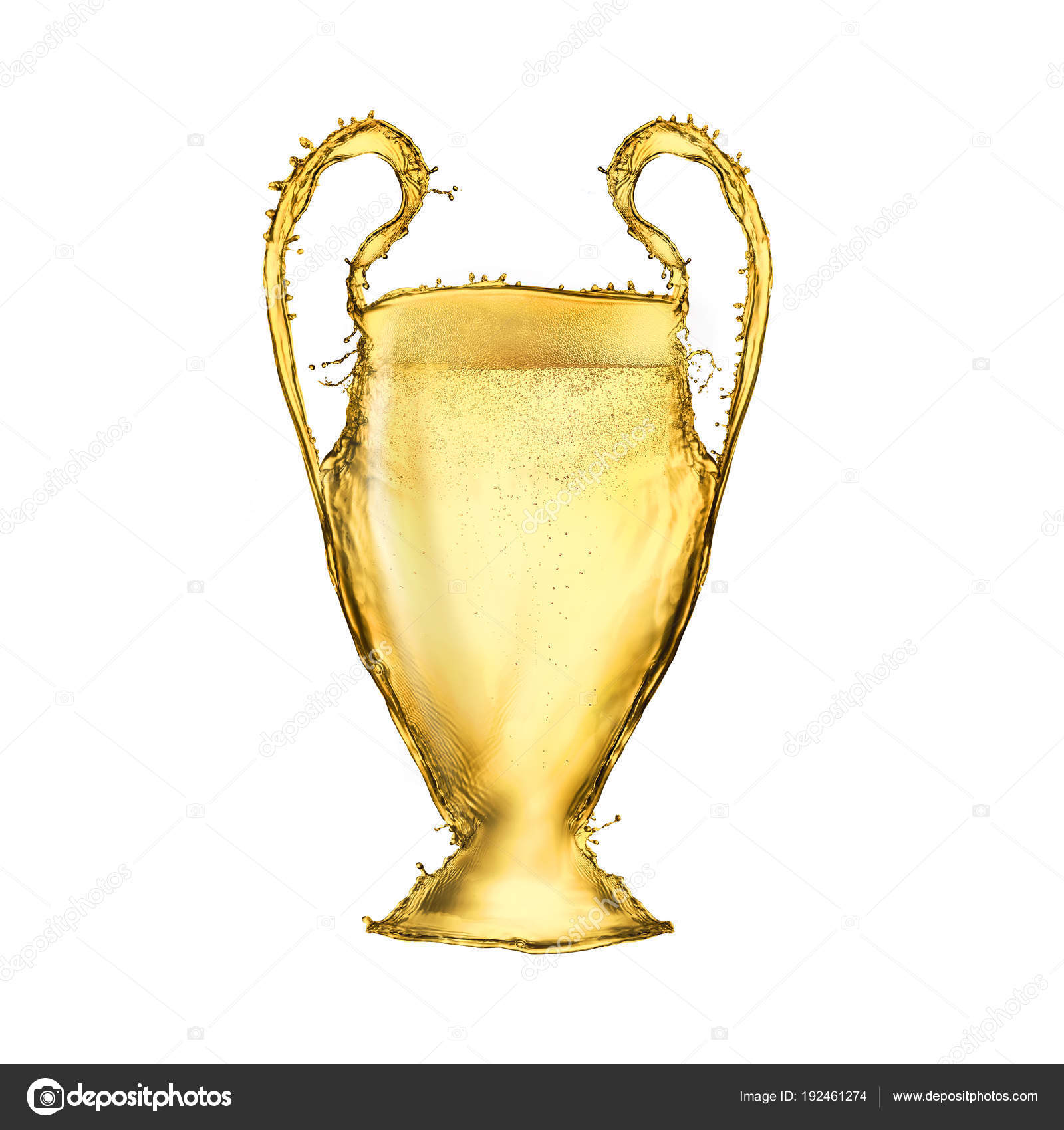 Football Yellow Cup Made Beer Isolated White Background Cup Symbol Stock  Photo by ©artjazz 192461274