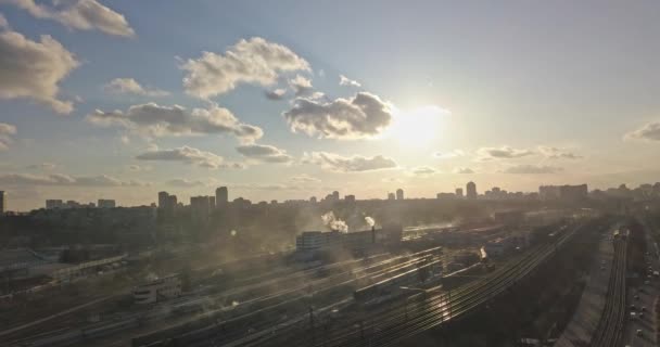 Ciudad Kiev Arquitectura Moderna Estación Tren Ucrania — Vídeos de Stock