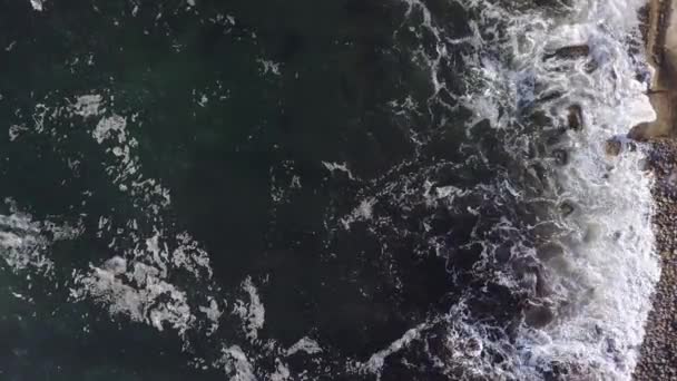 Superfície Água Mar Ondas Azuis Oceânicas Vista Aérea Drone — Vídeo de Stock