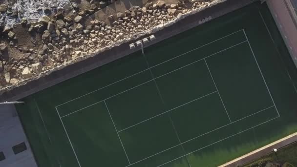court de tennis, vue aérienne, vidéo 