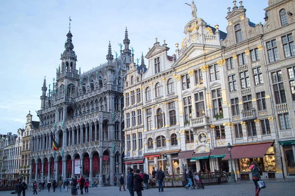 Bruxelles Belgique Janvier 2014 Bâtiments Sur Grande Place Bruxelles Belgique — Photo